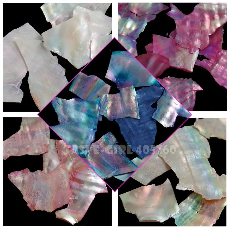 

1 Jar Colorful 3D Irregular Abalone Natural Sea Shell Fragments Texture Nail Art Sequins Decal Slice DIY Tips