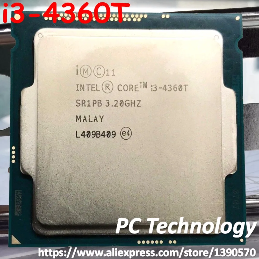 Original Intel core i3-4360T SR1PB CPU 3.20GHz 4M 35W 22nm LGA1150 i3 4360T Dual-core Desktop processor Free shipping