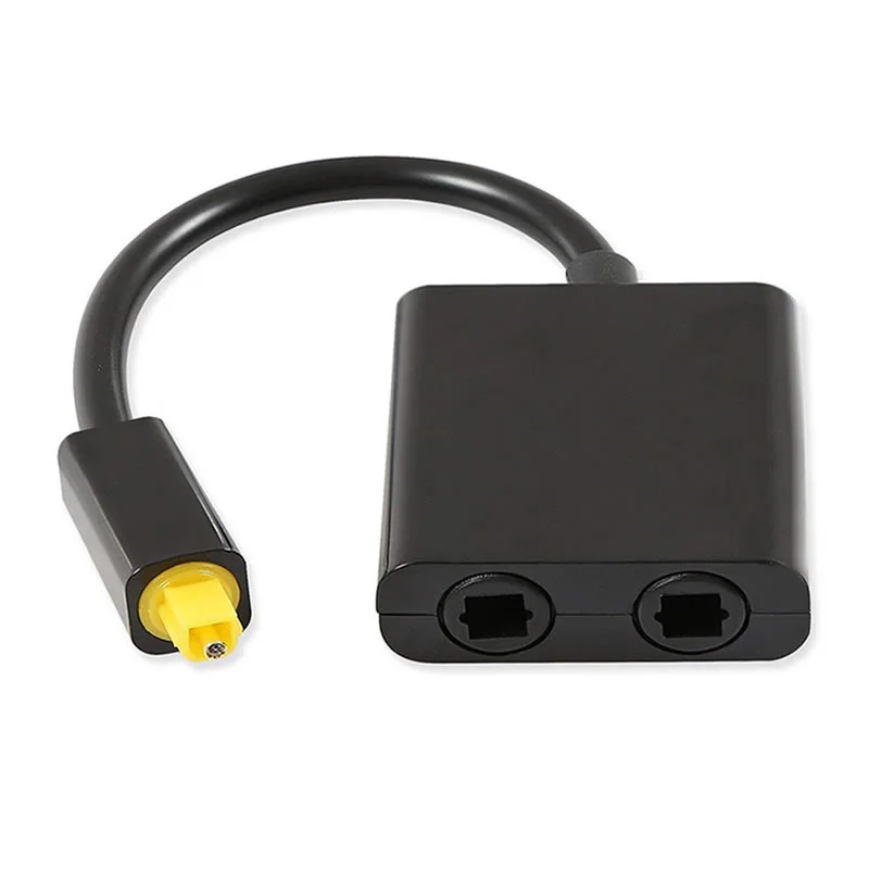 Adapter 1 Input 2 Output Dual Port Toslink One Divide Into Two Audio Patch Cord Splitter Fiber Optic Audio Cable 1 In 2 Out