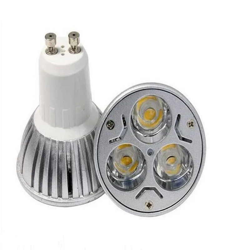 LED spotlight  led bulbs High Power Lampada E27 GU10 E14 GU53 Dimmable 3X3W Led Lamp light MR16 AC&DC 12V Dimmable AC110V 220V