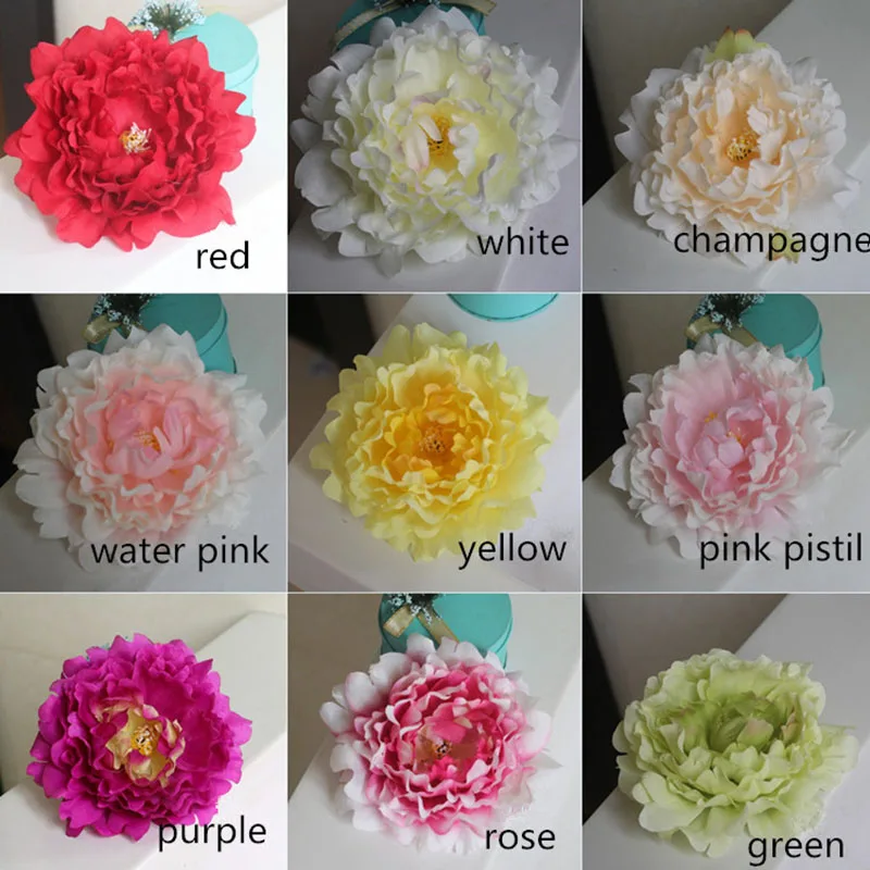 20pcs High Quality Artificial Happy Peony Flower Head Wedding Flower Wall Road DIY Simulation Decoration