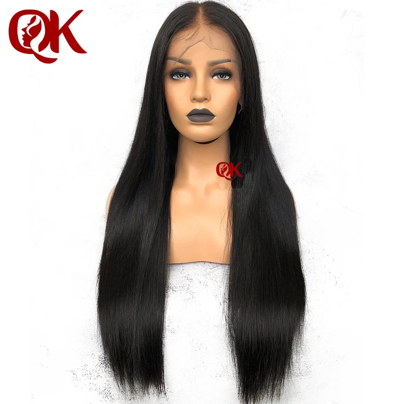 

QueenKing Hair PrePlucked Full Lace Wigs with Baby Hair Brazilian Remy Hair Silky Straight Human Hair Wigs for Women