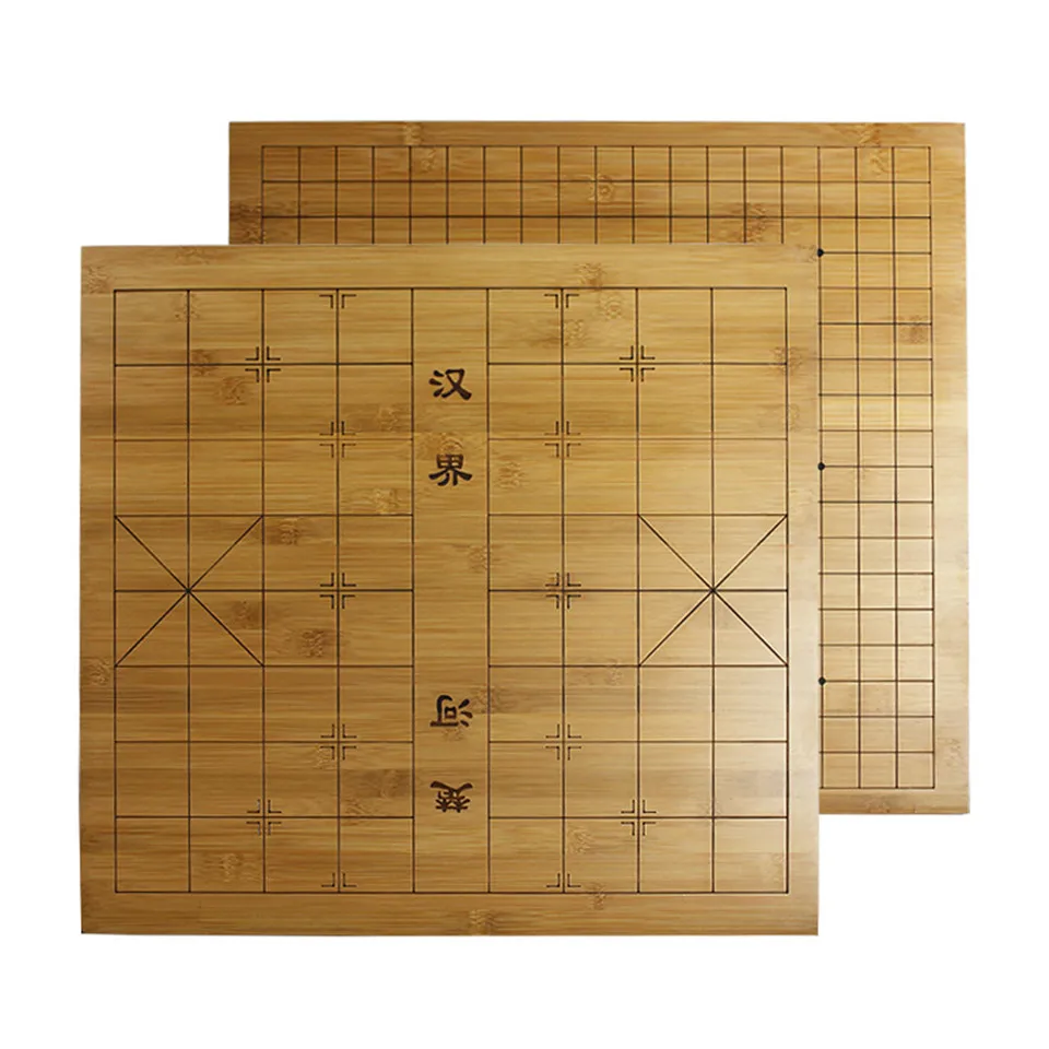 BSTFAMLY Wooden Go Chess 19 Road Chessboard 44cm*47cm*2cm Back is Chinese Checkboard Old Game of Go Weiqi Board GB03