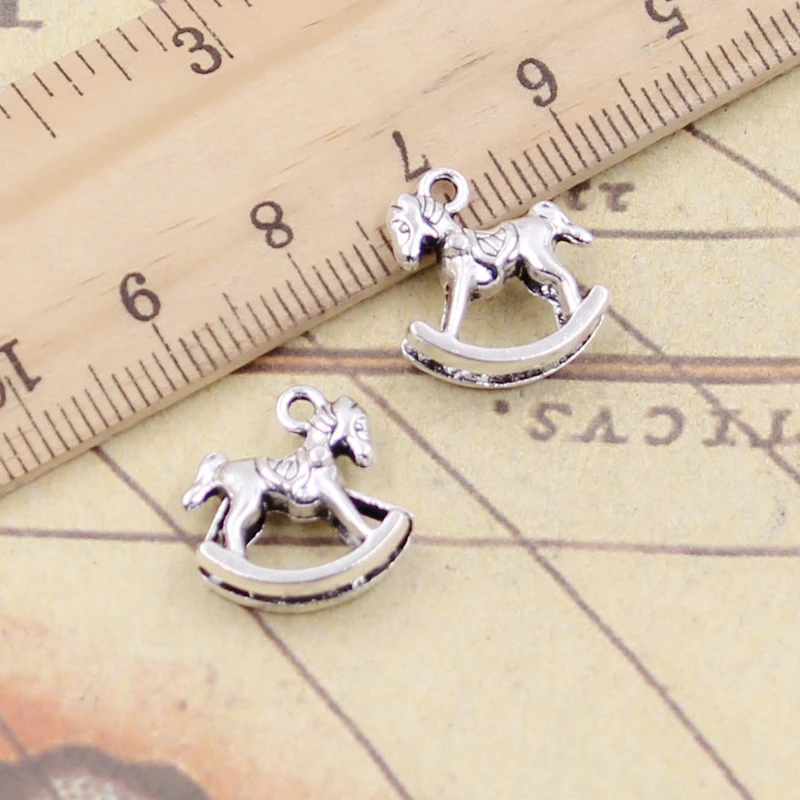 20 sztuk Charms zabawki trojany koń 14x15x5mm tybetański srebrny kolor zawieszki antyczne tworzenia biżuterii DIY Handmade Craft