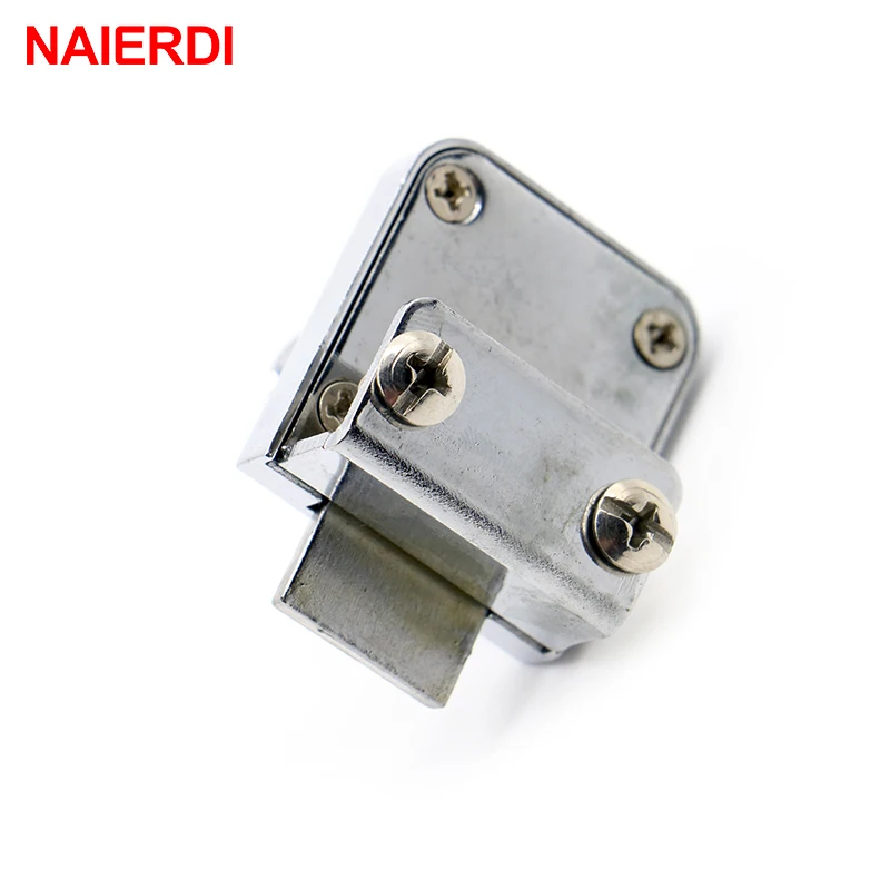 NAIERDI-407 Single Glass Lock Zinc Alloy Showcase Cabinet Door Cylinder Sliding Glass Push Door Locks For Furniture Hardware