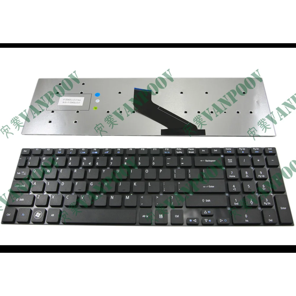 New Laptop Keyboard For Acer Aspire 5830 5830T 5830G 5755G, V3-571-6800 V3-571-6643, For Gateway NV55 NV57 Black US - V121702AS2