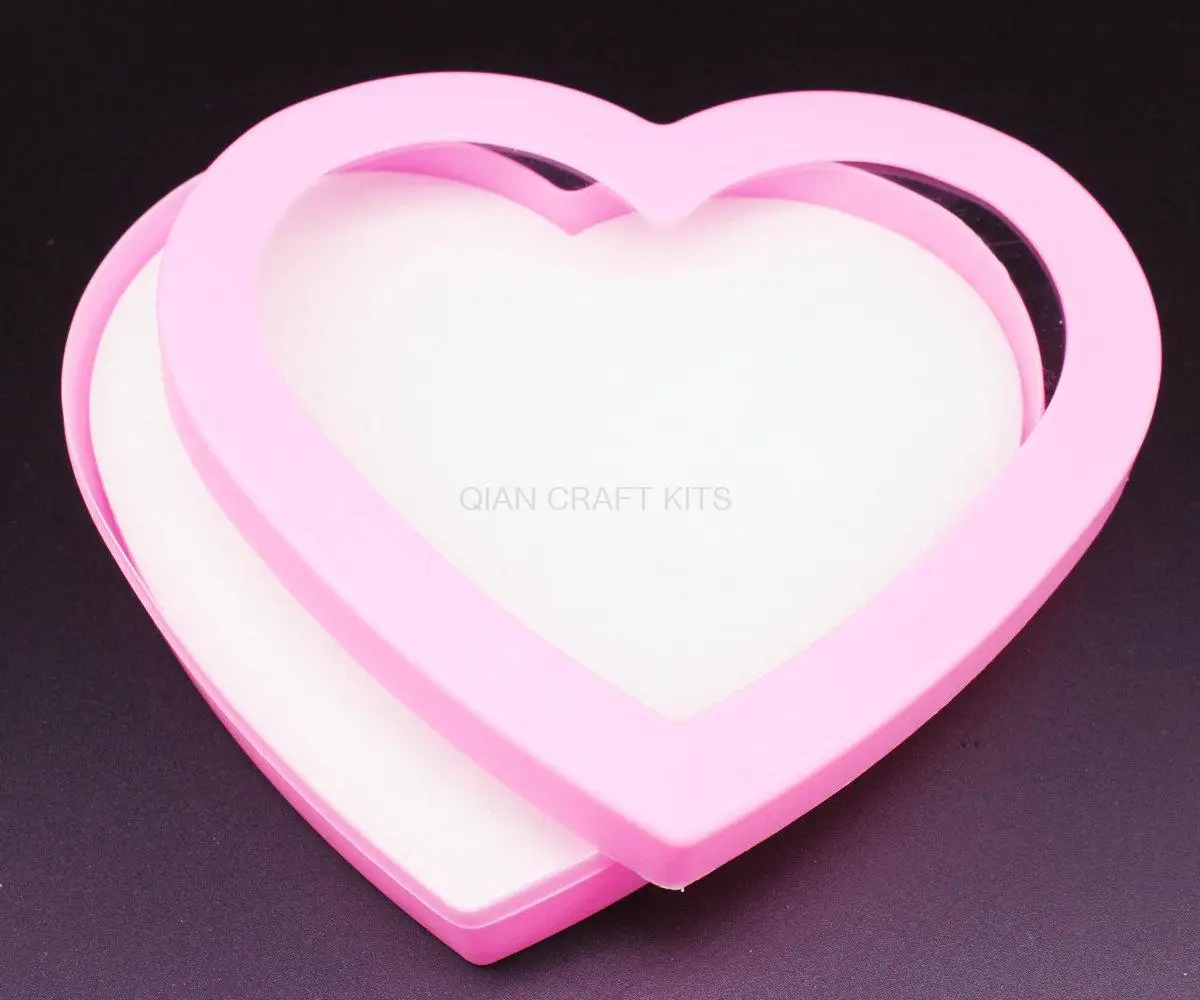 

15pcs big each 36 holes plastic Hearts Trinket Box Ring Bearer case - Heart Shaped Jewelers Box