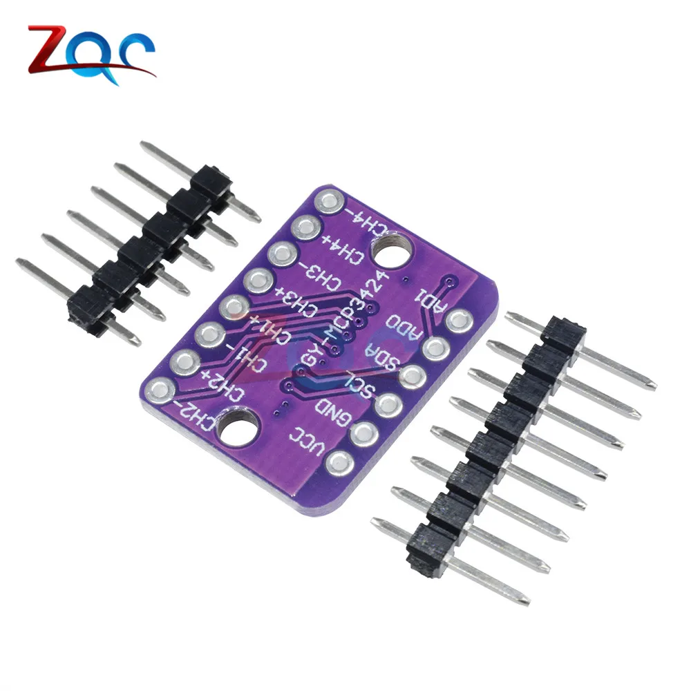 Convertidor Digital MCP3424 I2C a/d, módulo amplificador de ganancia programable para Arduino Raspberry Pi