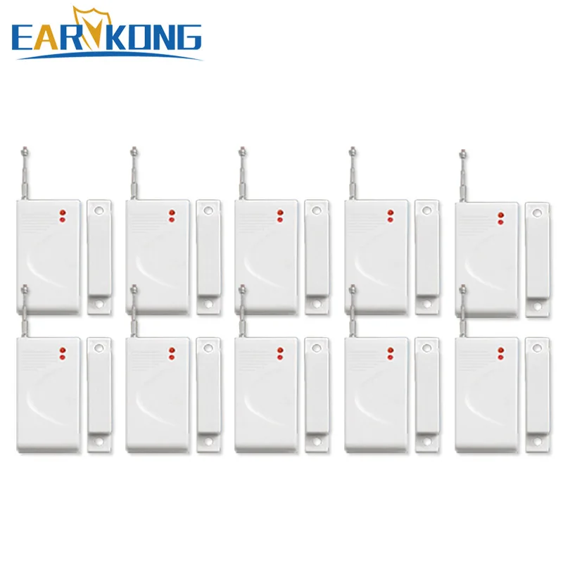 NEW Earykong Wholesale Door Window Magnetic Door Detector, For 433MHz Wireless GSM Alarm System, Door open alarms