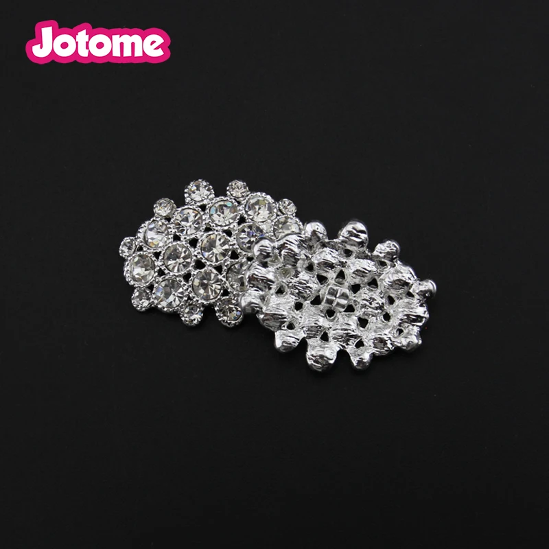 100pcs/lot 30mm rhinestone Crystal Flat back Button For Wedding Invitation card