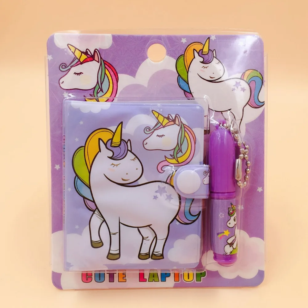 Juego de unicornios Kawaii, 1 cuaderno + 1 bolígrafo, material de oficina escolar, papelería para estudiantes, G9-28 de escritura de papel