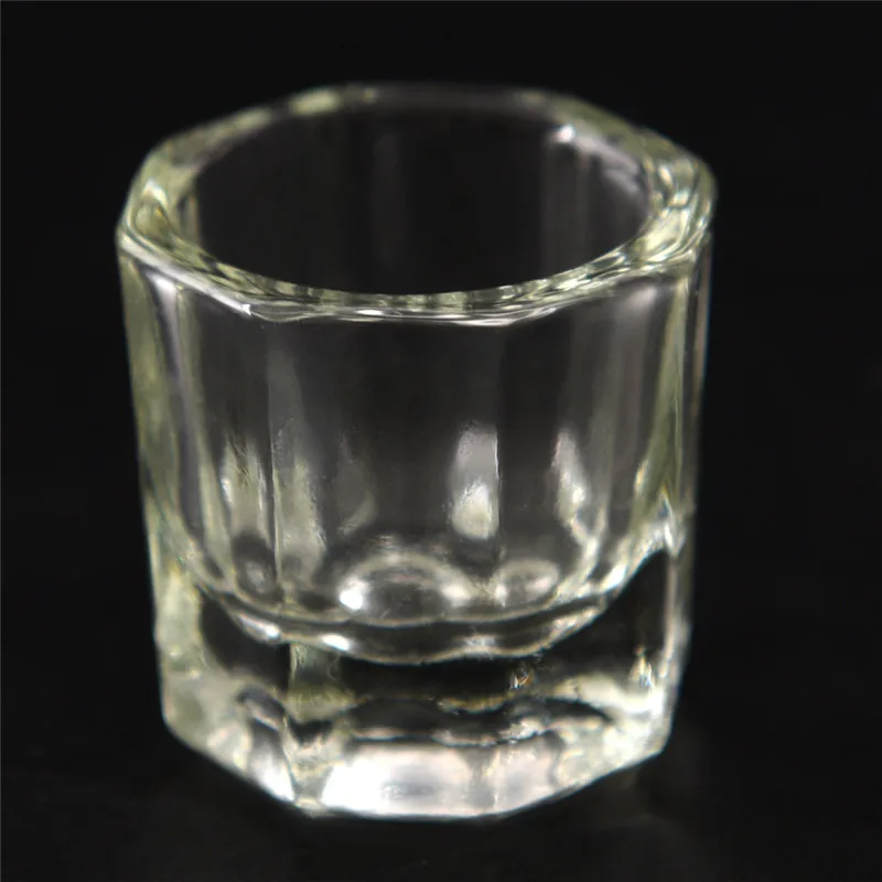 1PCS Clear White Color Transparent Kit Acrylic Liquid Glass Crystal Glass Cup for Acrylic Nail Art Acrylic Powder Dappen Dish