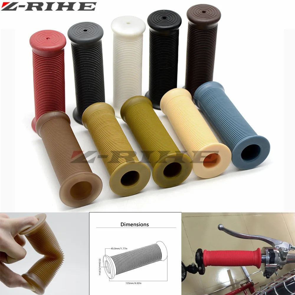 

Motorcycle Hand Grips Handle Rubber Bar Gel Grip Retro Rubber Motorcycle Grips Screw thread FOR 7/8" 22mm CNC Handle Bar