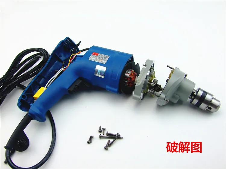 10mm Variable Speed Electric Drill 500w Hand Electric Drill 0-1750rpm 220-240v/50hz Reversable Rotation Function