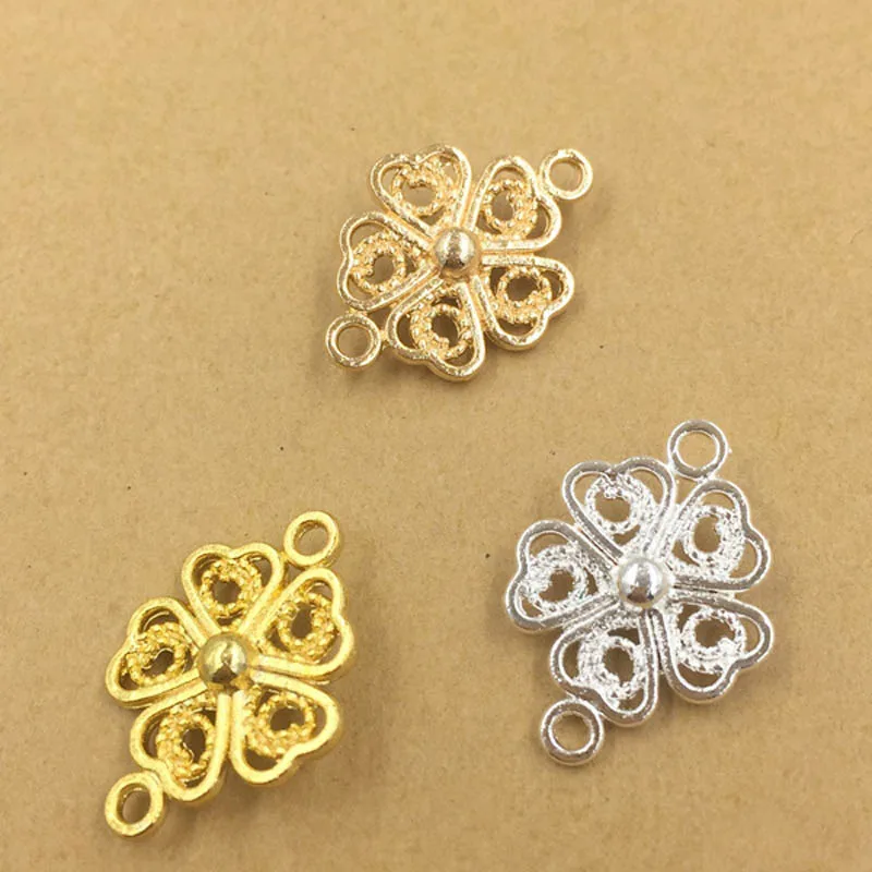 

Metal Filigree Flower Charms Connectors Stuffs DIY for Women Statement Earring Hanging Dangle Earrings Bracelet Jewelry Making