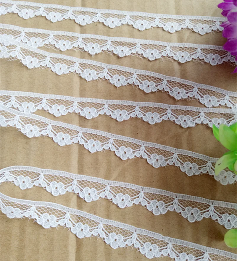 30yards cute width 12mm Lace Trim fabric Embroidered Net Garment ribbon headband wedding party decoration gift DIY Accessories #