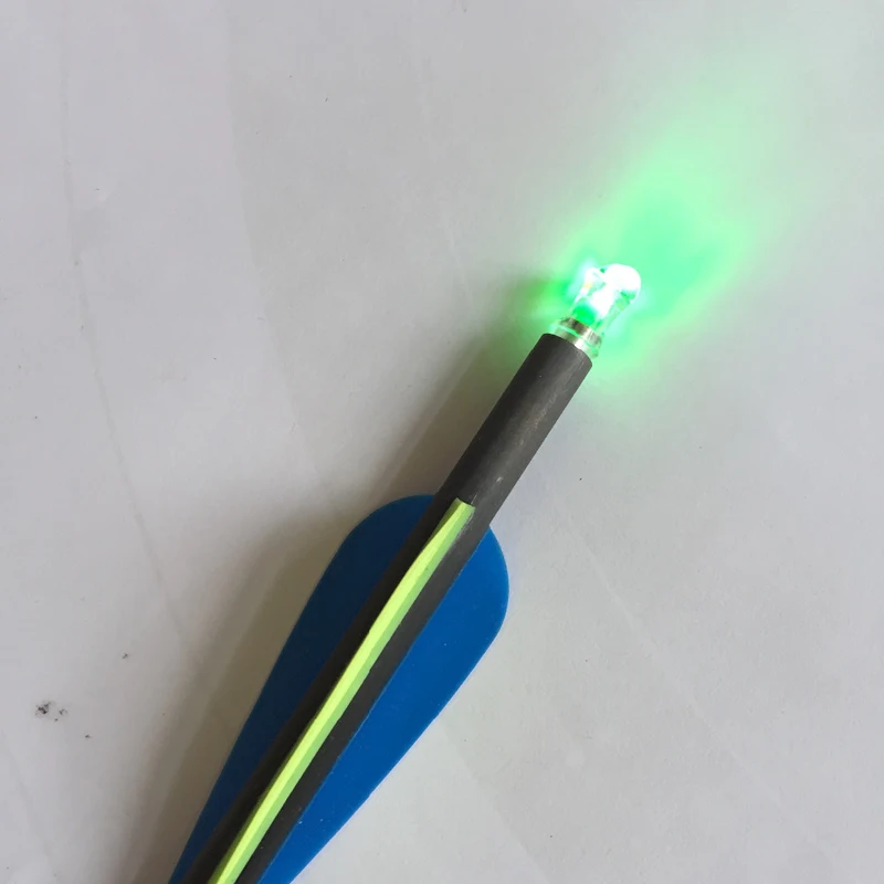 ใหม่3 Pcs การล่าสัตว์โดยอัตโนมัติ Led Lighted Luminous Tail Crossbow Arrow Nocks Tail LED 7.6มม.เพลา Bolt Driver