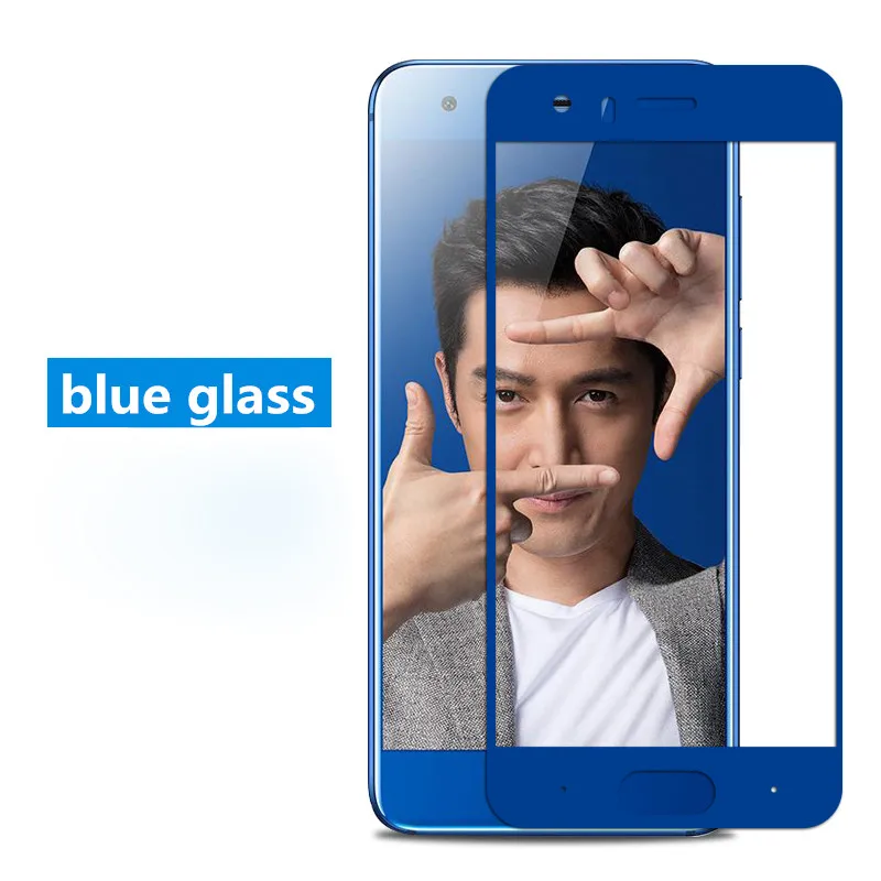 9D Full Cover honor 9 tempered glass screen protector full cover blue protective film for huawei honor 9 lite 8 Lite Cover Case