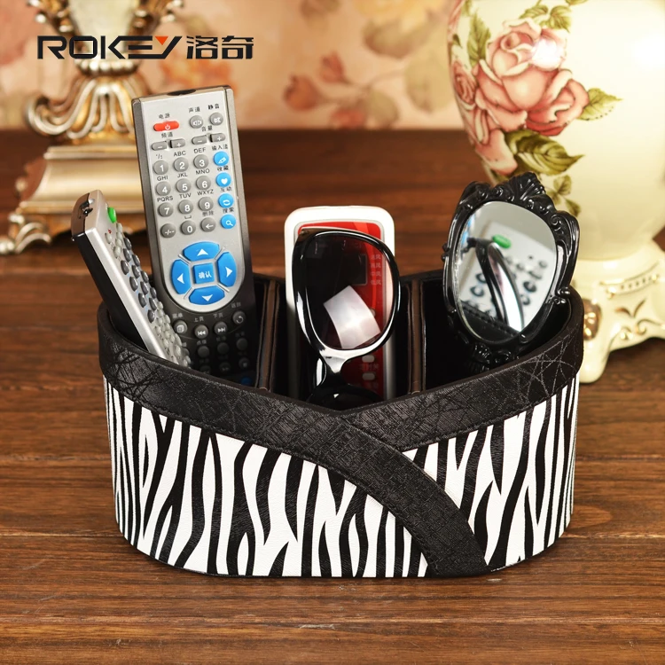 

Black zebra skin Nest Lodge remote control storage box Desktop Storage Box European creative Korean shipping