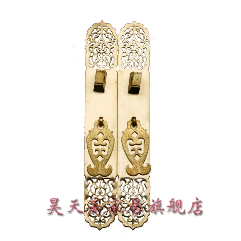 [Haotian vegetarian] Antique straight handle / Chinese decoration accessories / copper handicrafts HTC-042