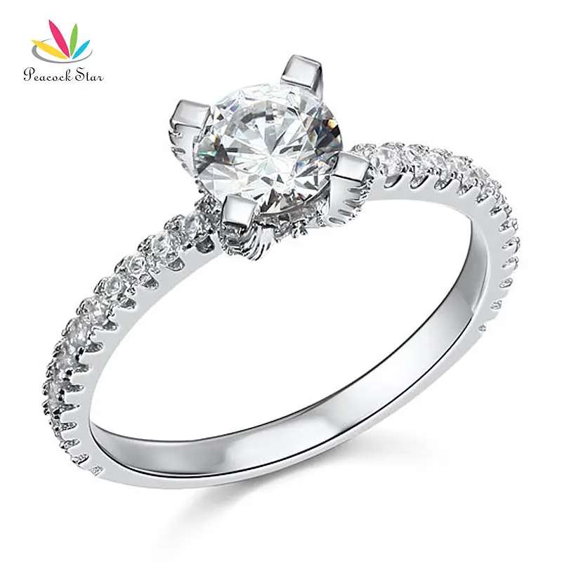 

Обручальное кольцо из серебра 925 пробы, 1 карат, с изображением павлина, CFR8026