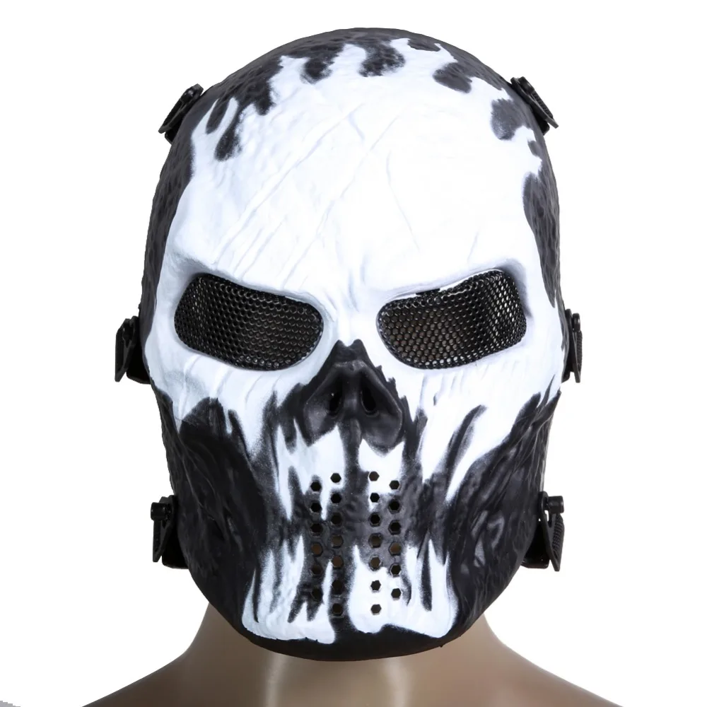 Masquerade Halloween Phantom Ghost Cosplay Costumes Paintball Mask Skull Masks CS Wargame Tactical Army of Two Mask image 2