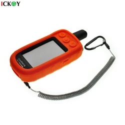 Protect Case Cover + Safety Retractable Tether Steel Inside Stretch Coiled Lanyard for Handheld GPS Garmin Alpha 100 Alpha100