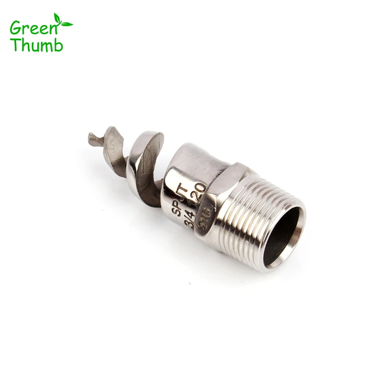 1-10pcs 3/4 Inch Male Thread Stainless Steel Spiral Nozzle Silver Atomizating Sprinkler Garden Irrigation Metal Nozzle