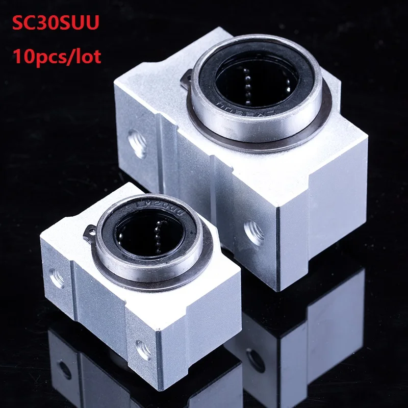 

10pcs/lot SC30SUU SCV30UU 30mm linear case unit linear guide shaft linear block bearing blocks for CNC router 3D printer parts