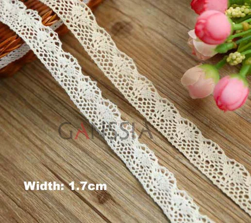 5yrd/lot 100% Cotton Lace Fabric Furnishing Wrap Knitting Embelishments for Cloth or Bag Trim Laces DIY Scrapbooking(aa-10-690)