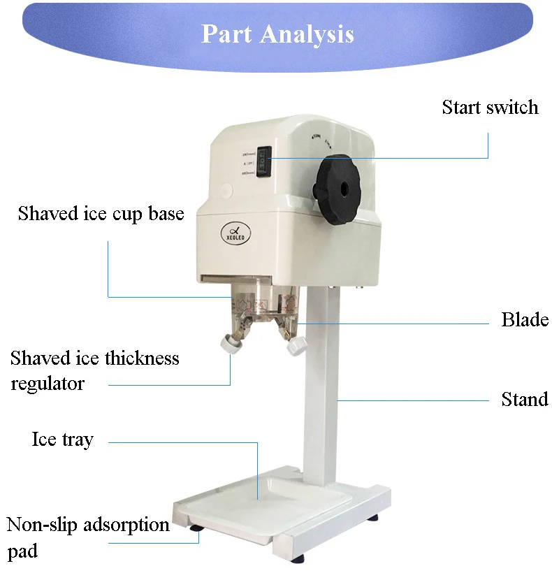 Commercial น้ำแข็งขนาดเล็ก Smoothie เครื่อง Snowflake Ice เครื่องชาขนมหวาน Station Bar เครื่อง