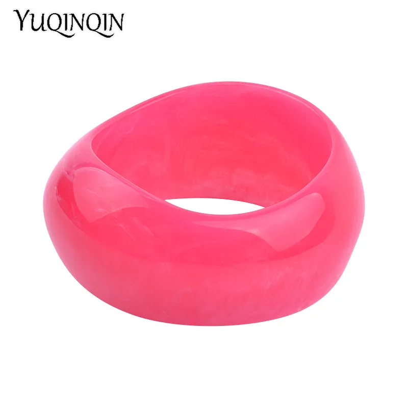 Classic Acrylic Cuff Fashion Bracelets Bangles for Women Wide Geometric Resin Bracelets Female Simple Charm Party New Jewelry