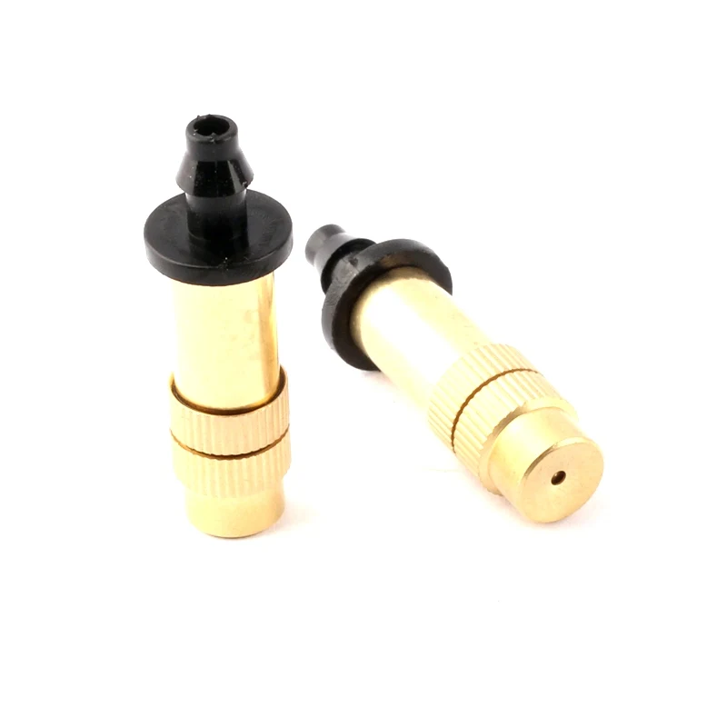 2pcs 10~40L/H Adjustable 4/7mm Hose Copper Nozzle Micro Sprinkler Garden Sprinklers Greenhouse Cooling Dedusting Atomizer