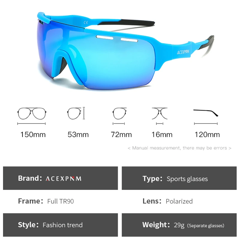 4 Lens Polarized Cycling Glasses Outdoor Sports Cycling Goggles Men Cycling Eyewear Mountain Bike Cycing Sunglasses Drop Ship