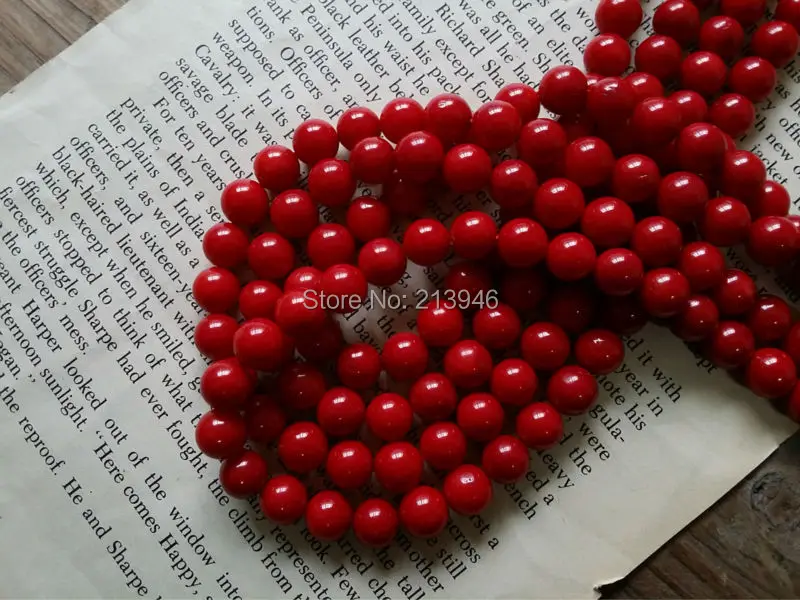 

AA Grade 8MM 98Pcs Red Natural Coral Bead Loose Strand Jewelry Beads