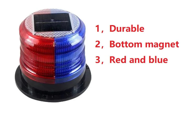 Rotierende Rot-Blaue Blinkende Warnleuchte Endlos Blinkende LED-Fahrzeug-Warnlampe Bau-Straßen-Verkehrssignallampe – Detail 4