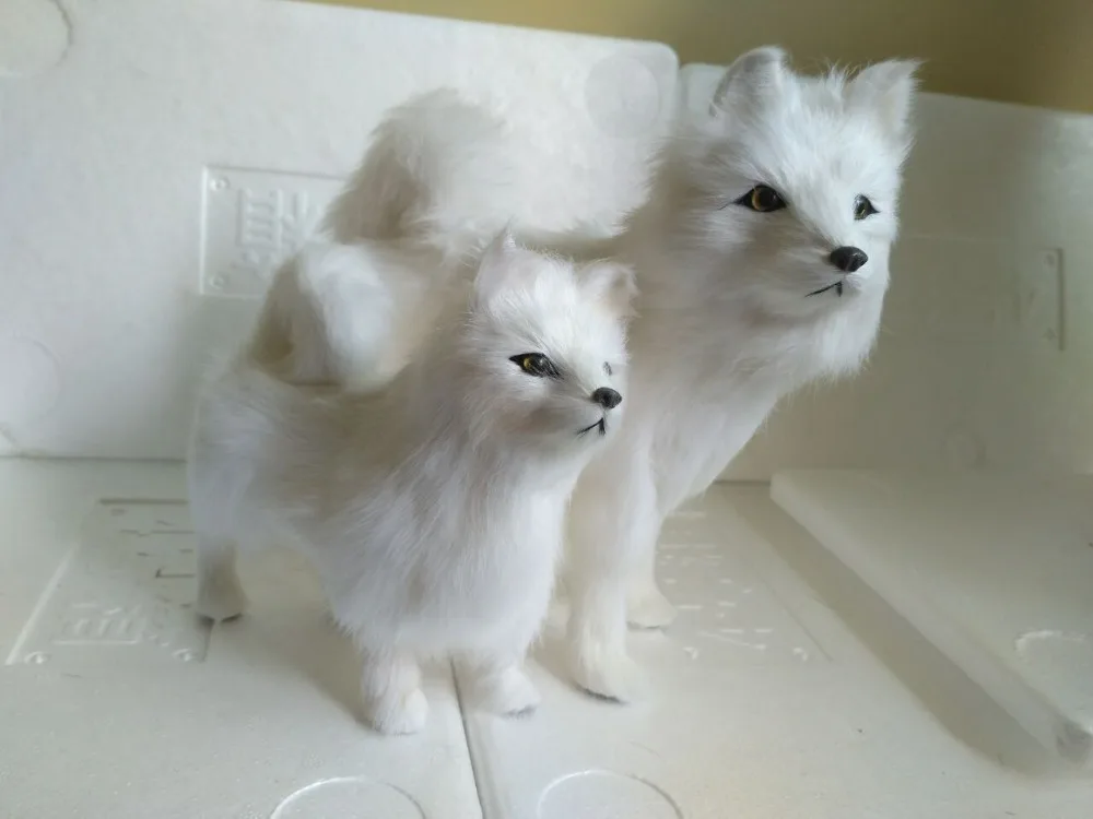 large and small white samoyed dog model toy,polyethylene&furs handicraft home decoration gift a2252