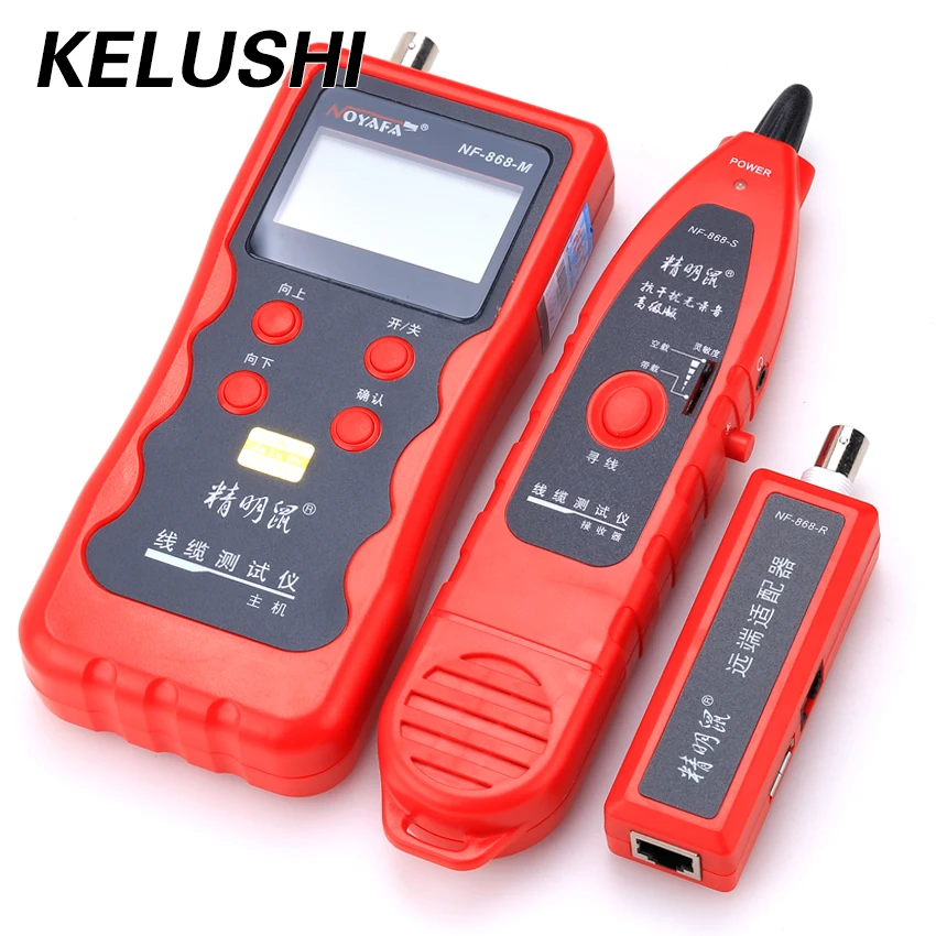 

KELUSHI NF-868 RJ11 RJ45 Diagnose Tone BNC USB Metal Line Telephone Wire Tracker Network Tools LAN Network Cable Lenght Tester