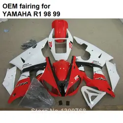 Injection molding plastic fairings for Yamaha YZFR1 1998 1999 red white motorcycle fairings kit YZF R1 98 99 CN36