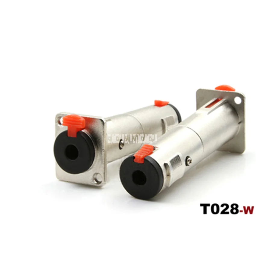 10 шт./лот высококачественный T028-B/T028-W коннектор для крепления панели шкафа 6,35 мм Гнездовой разъем для двухступенчатого преобразования стере...