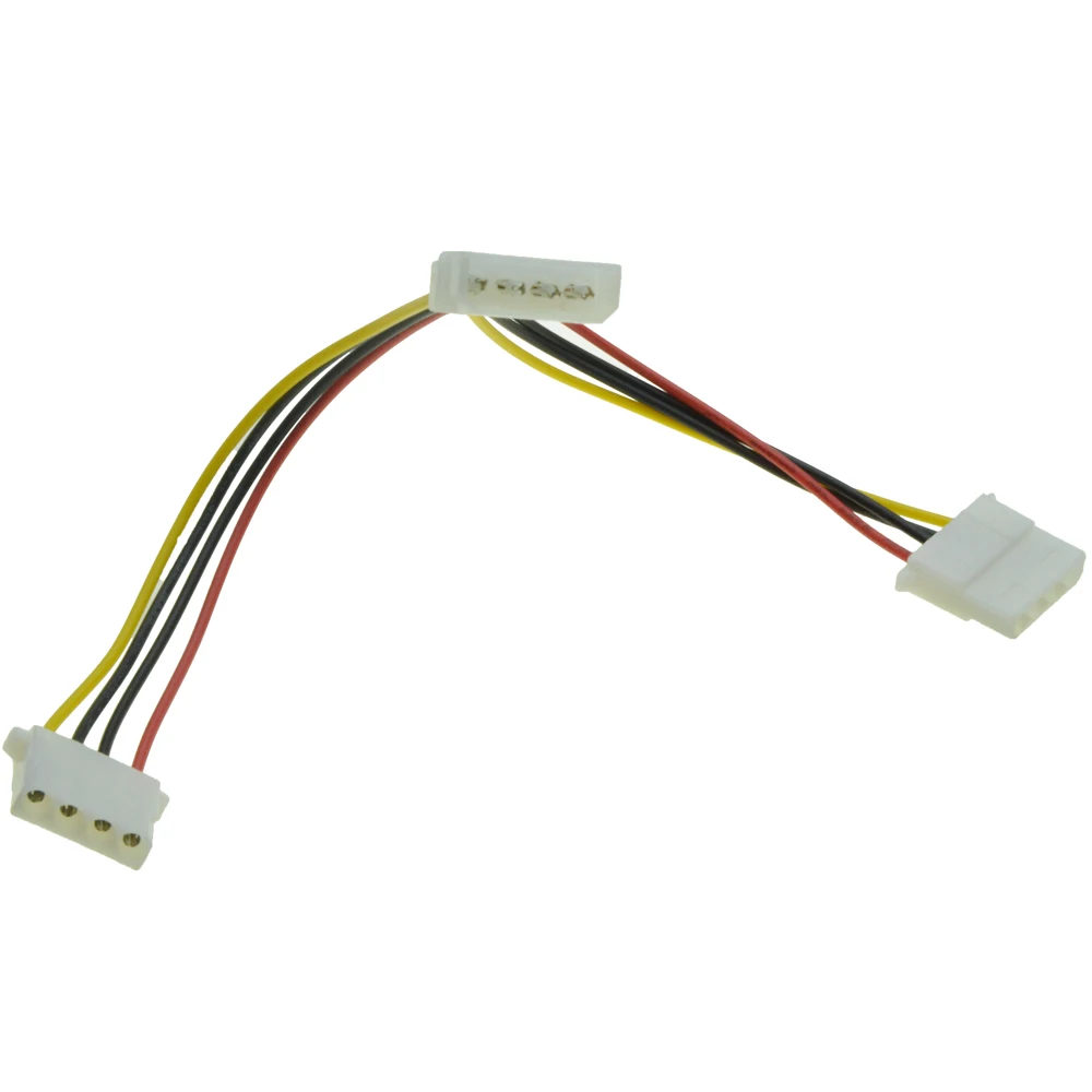 Molex 4Pin Kabel Ekstensi Listrik Laki-laki 1 untuk 2 Perempuan port Daya Kabel Power IDE Port Multiplier D Plug Y Splitter