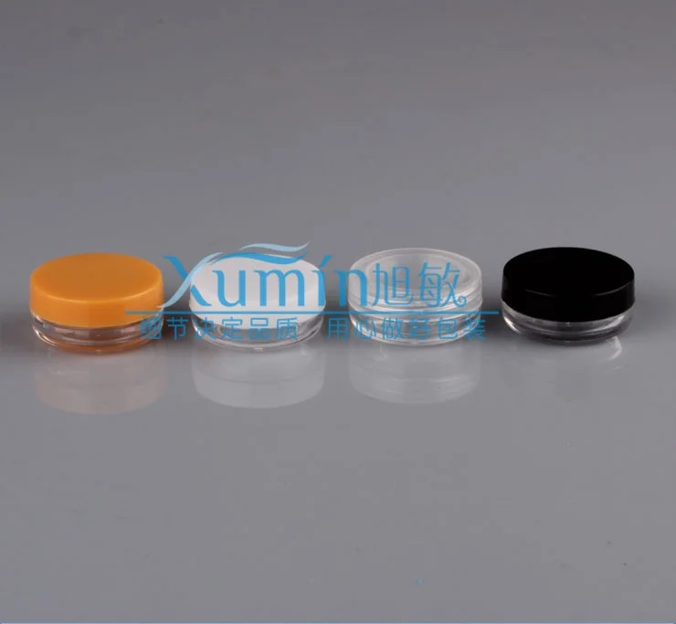 

small 3G Cream Jars for nail polish ,Empty Cosmetic mini Container, 3g empty PS Sample Makeup packaging wholesale