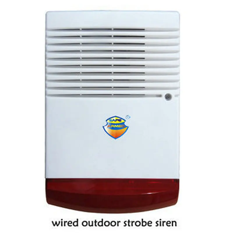 outdoor wired strobe siren flash siren water bugs proof volume is big louder scare the burglar thief buzzer