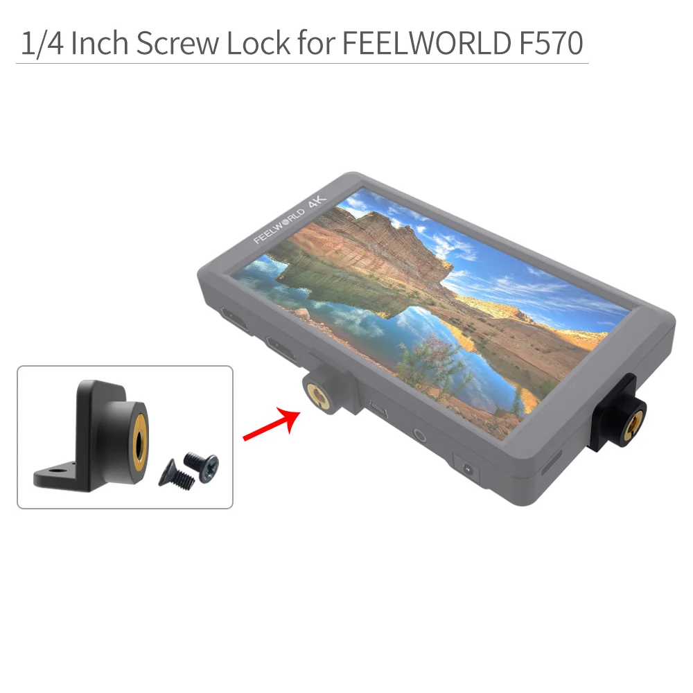 1/4 นิ้วสกรูล็อคสำหรับ FEELWORLD F570 F450 T756 FH7 Field Monitor Gimbal