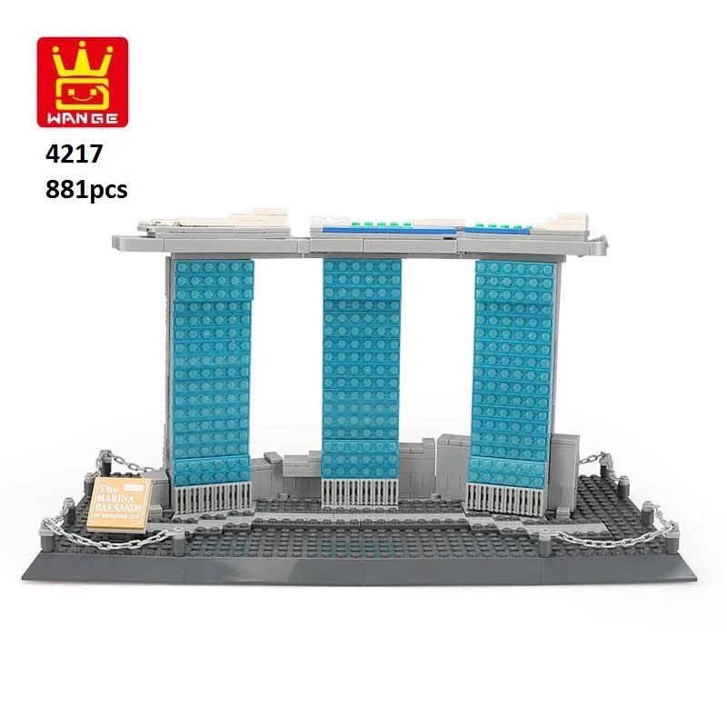 

Wange BlOCKS World Architecture Series The marina Bay Sands Model Building Bricks Toy For Children Funny Kids Gifts 4217