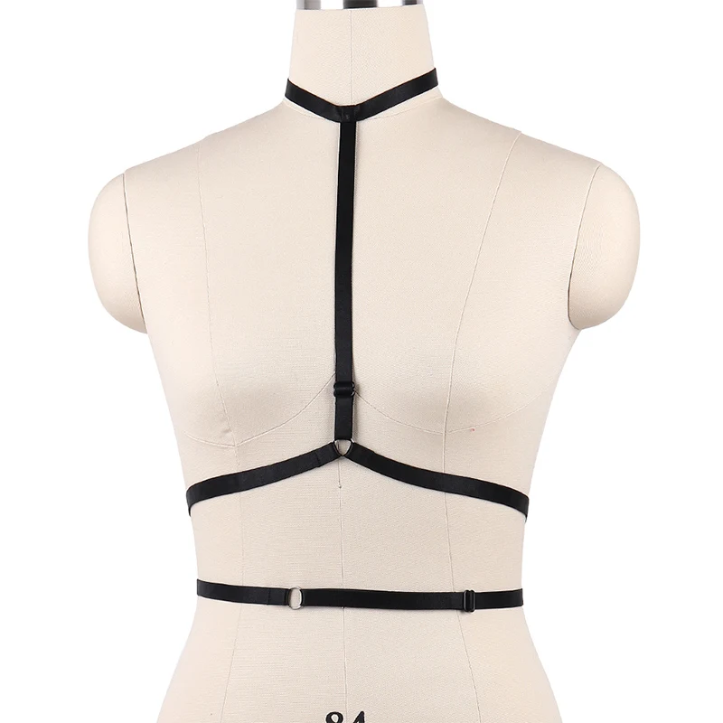 

Сексуальный черный фетиш, мягкий бюстгальтер-клетка, женский ремень