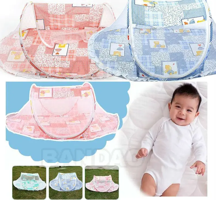 Baby infant mosquito net cartoon portable Foldable multi-function sleeping children folding tent bed nets Curtain Insect Mesh