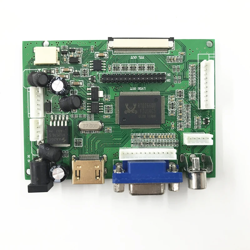 Placa de controlador LCD compatible con HDMI VGA 2AV, para 14 pulgadas, 1366x768, B140XW01, V0, VB, V8, V1, V2, WLED, LVDS