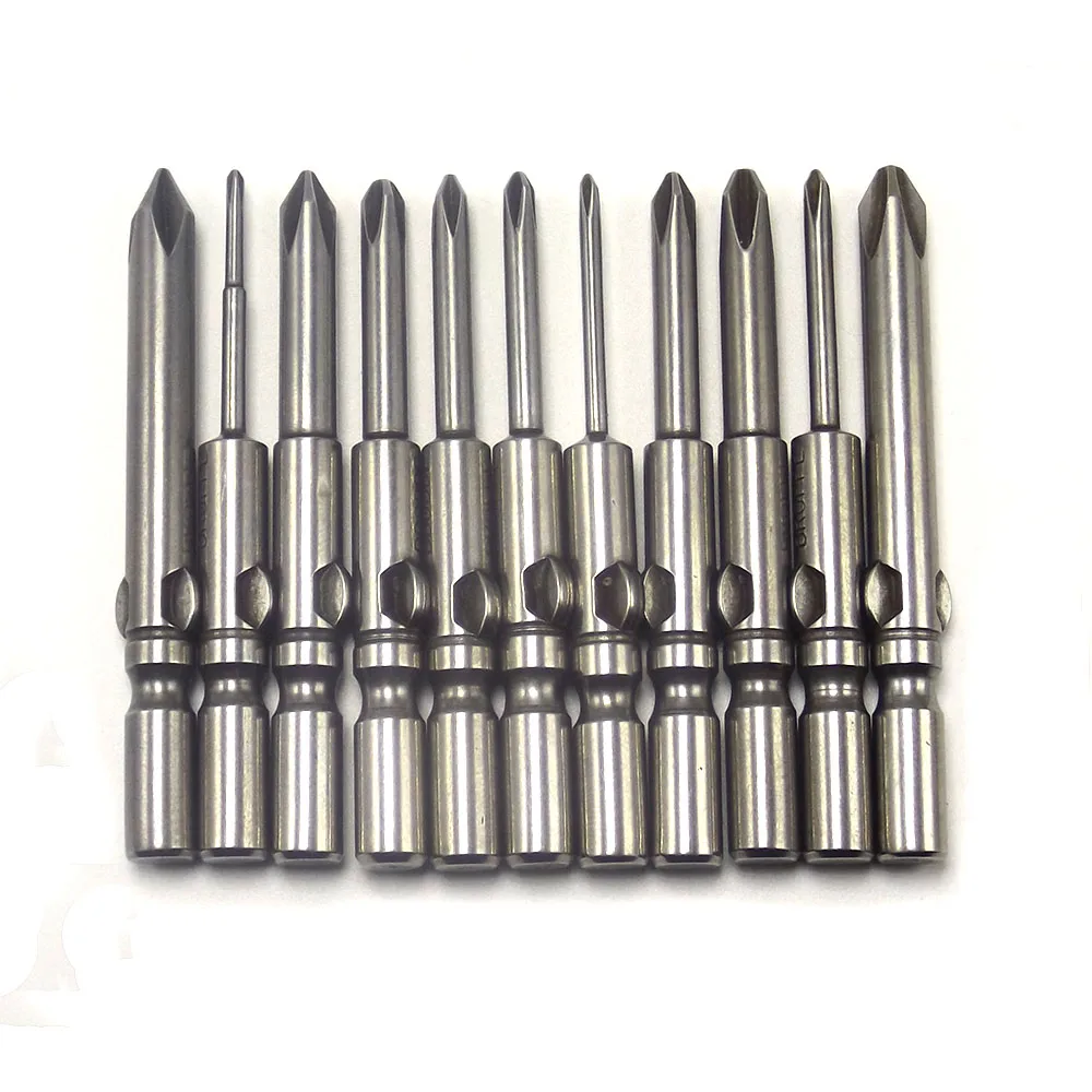 

11Pcs Cross Phillips Magnetic Antislip Long Bits Impact Screwdriver Drill Bit Screw Driver for DC Powered Electric Screwdriver