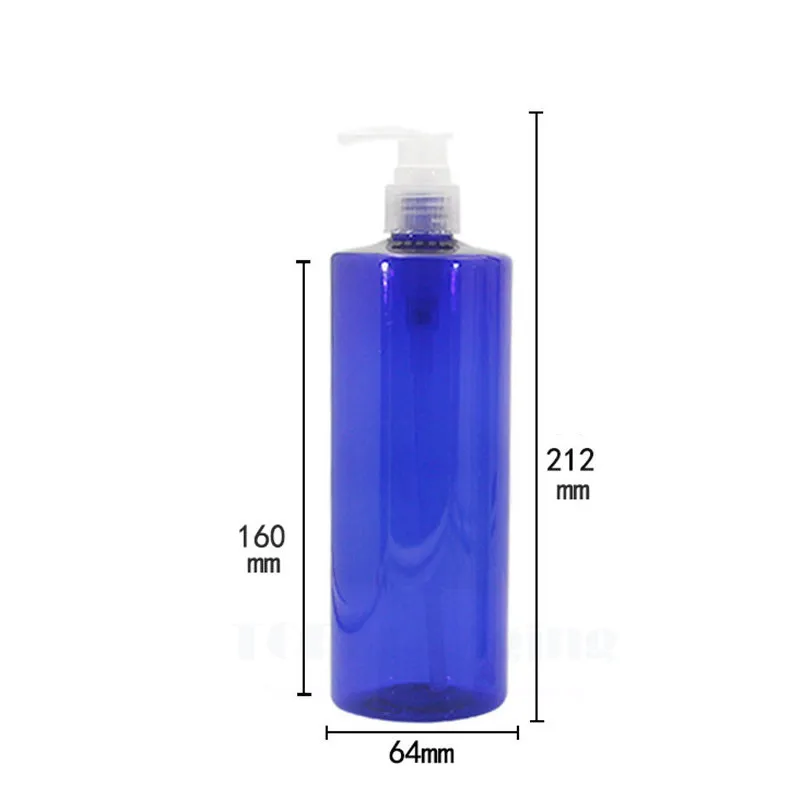 10PCS*500ML Spiral Lotion Pump Bottle PET Plastic Cosmetic Container Empty Shampoo Refillable Sample Makeup Essence Oil Packing